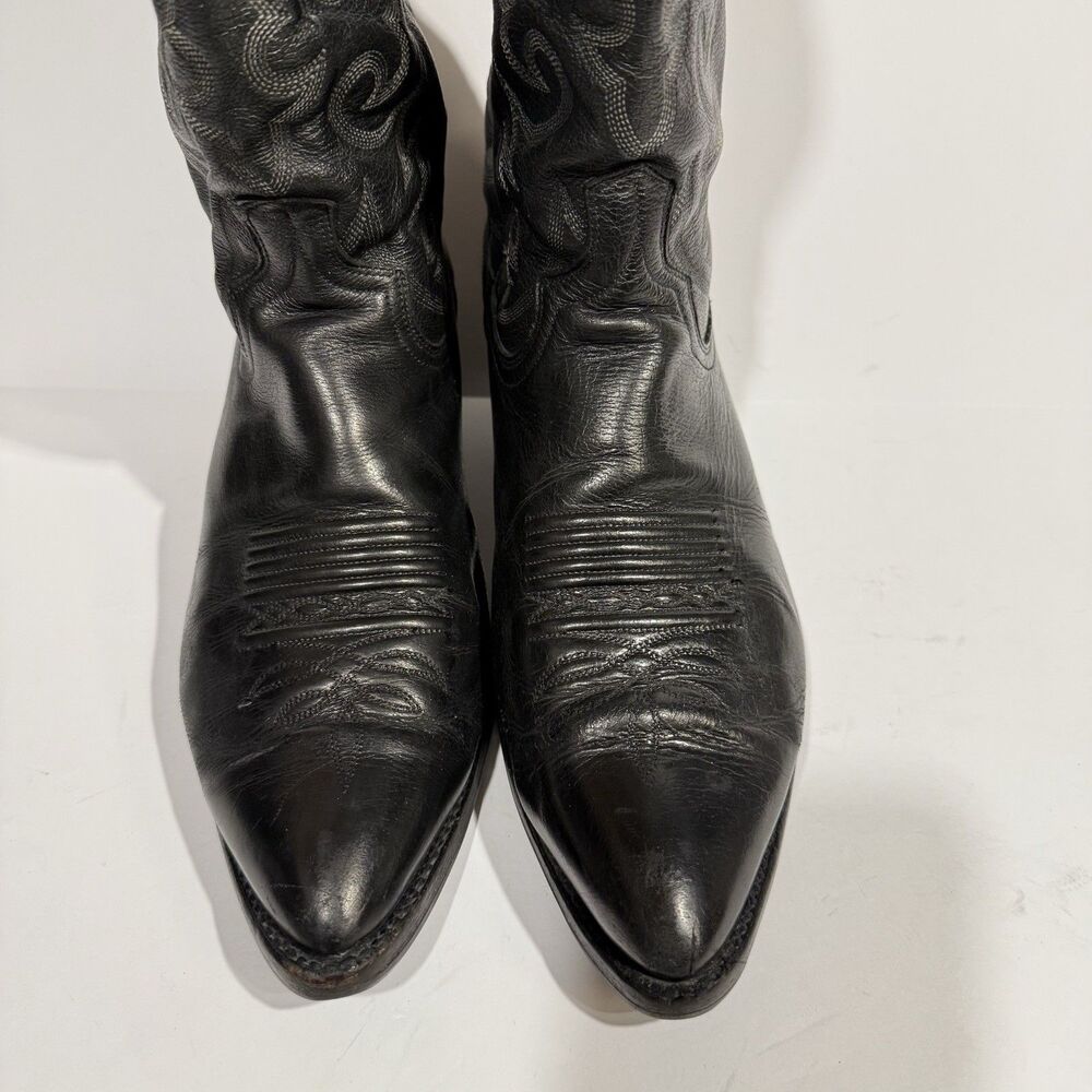 Dan Post Black Men's Size 10 D Pebble Grain Cowboy Boots - Picture 3 of 16